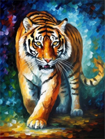 Tigre Diy Kits Acrylique Peintures Par Numéros Pour Adulte Enfant MJ1254
