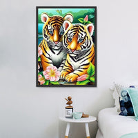 Tigre Diy Kits Acrylique Peintures Par Numéros Pour Adulte Enfant MJ1270