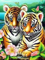 Tigre Diy Kits Acrylique Peintures Par Numéros Pour Adulte Enfant MJ1270