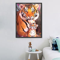 Tigre Diy Kits Acrylique Peintures Par Numéros Pour Adulte Enfant MJ1272