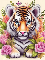 Tigre Diy Kits Acrylique Peintures Par Numéros Pour Adulte Enfant MJ1277