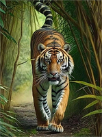 Tigre Diy Kits Acrylique Peintures Par Numéros Pour Adulte Enfant MJ1284