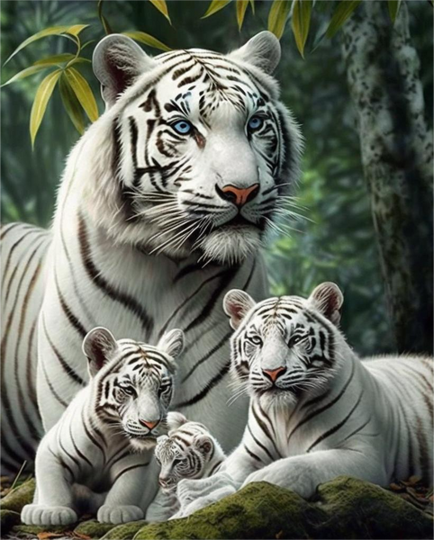 Tigre Diy Kits Acrylique Peintures Par Numéros Pour Adulte Enfant MJ1285