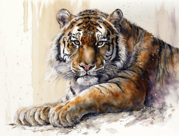 Tigre Diy Kits Acrylique Peintures Par Numéros Pour Adulte Enfant MJ1287