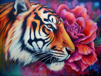 Tigre Diy Kits Acrylique Peintures Par Numéros Pour Adulte Enfant MJ1289