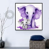 Éléphant Diy Kits Acrylique Peintures Par Numéros Pour Adulte Enfant MJ1293