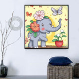 Éléphant Diy Kits Acrylique Peintures Par Numéros Pour Adulte Enfant MJ1295