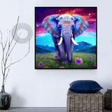 Éléphant Diy Kits Acrylique Peintures Par Numéros Pour Adulte Enfant MJ1298
