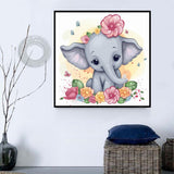 Éléphant Diy Kits Acrylique Peintures Par Numéros Pour Adulte Enfant MJ1306