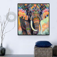 Éléphant Diy Kits Acrylique Peintures Par Numéros Pour Adulte Enfant MJ1308