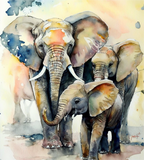 Éléphant Diy Kits Acrylique Peintures Par Numéros Pour Adulte Enfant MJ1309