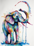 Éléphant Diy Kits Peintures Par Numéros MJ1362