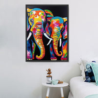 Éléphant Diy Kits Peintures Par Numéros MJ1377
