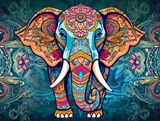 Éléphant Diy Kits Peintures Par Numéros MJ1385