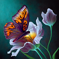 Papillon Diy Kits Acrylique Peintures Par Numéros Pour Adulte Enfant MJ1506