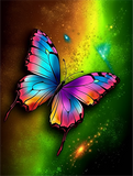 Papillon Diy Kits Acrylique Peintures Par Numéros Pour Adulte Enfant MJ1535