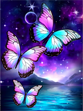 Papillon Diy Kits Acrylique Peintures Par Numéros Pour Adulte Enfant MJ1536