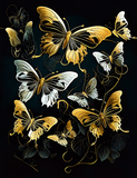Papillon Diy Kits Acrylique Peintures Par Numéros Pour Adulte Enfant MJ1539
