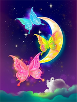 Papillon Diy Kits Acrylique Peintures Par Numéros Pour Adulte Enfant MJ1540