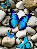 Papillon Diy Kits Acrylique Peintures Par Numéros Pour Adulte Enfant MJ1541