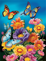 Papillon Diy Kits Acrylique Peintures Par Numéros Pour Adulte Enfant MJ1554