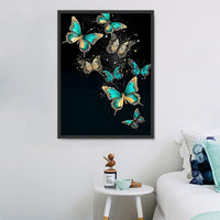 Papillon Diy Kits Acrylique Peintures Par Numéros Pour Adulte Enfant MJ1559