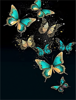 Papillon Diy Kits Acrylique Peintures Par Numéros Pour Adulte Enfant MJ1559