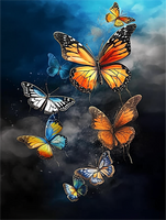 Papillon Diy Kits Acrylique Peintures Par Numéros Pour Adulte Enfant MJ1560
