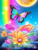 Papillon Diy Kits Acrylique Peintures Par Numéros Pour Adulte Enfant MJ1567