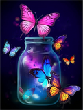 Papillon Diy Kits Acrylique Peintures Par Numéros Pour Adulte Enfant MJ1576