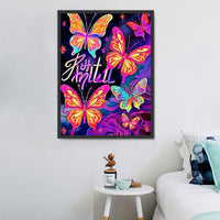 Papillon Diy Kits Acrylique Peintures Par Numéros Pour Adulte Enfant MJ1577