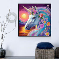 Licorne Diy Kits Acrylique Peintures Par Numéros Pour Adulte Enfant MJ1644