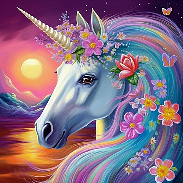 Licorne Diy Kits Acrylique Peintures Par Numéros Pour Adulte Enfant MJ1644