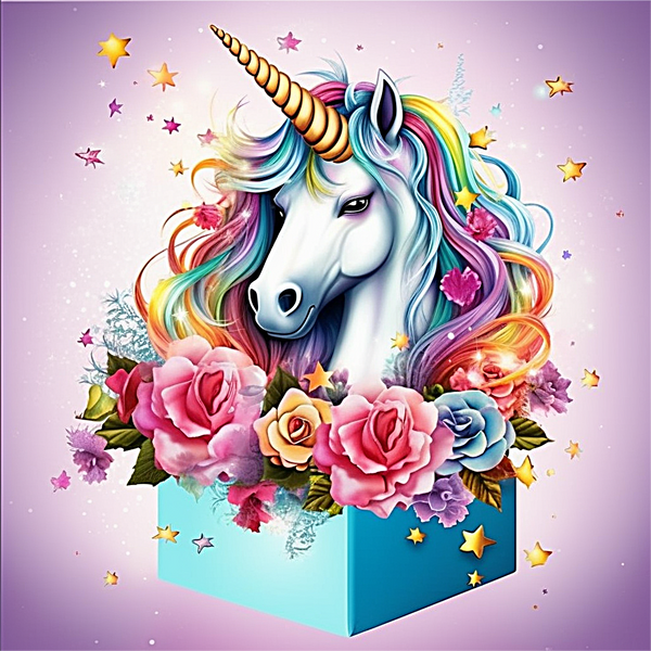 Licorne Diy Kits Acrylique Peintures Par Numéros Pour Adulte Enfant MJ1646