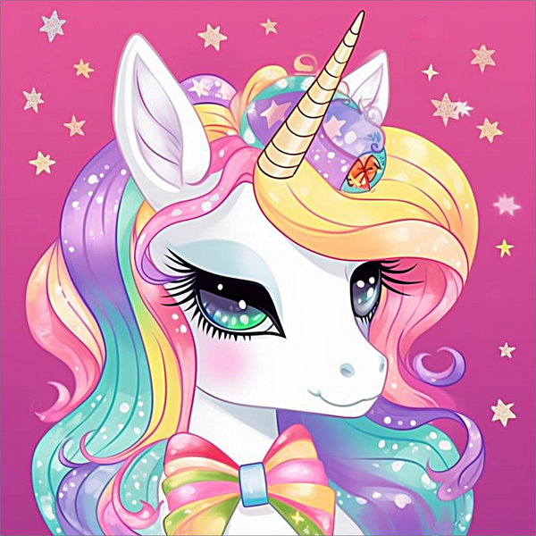 Licorne Diy Kits Acrylique Peintures Par Numéros Pour Adulte Enfant MJ1647