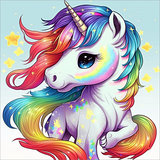 Licorne Diy Kits Acrylique Peintures Par Numéros Pour Adulte Enfant MJ1649