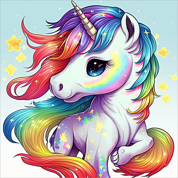 Licorne Diy Kits Acrylique Peintures Par Numéros Pour Adulte Enfant MJ1649