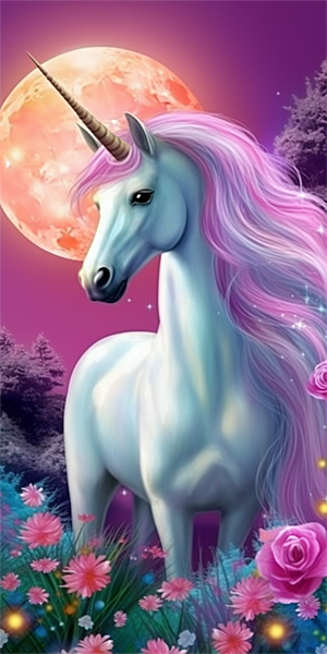 Licorne Diy Kits Acrylique Peintures Par Numéros Pour Adulte Enfant MJ1659