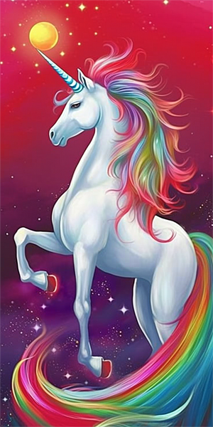 Licorne Diy Kits Acrylique Peintures Par Numéros Pour Adulte Enfant MJ1660