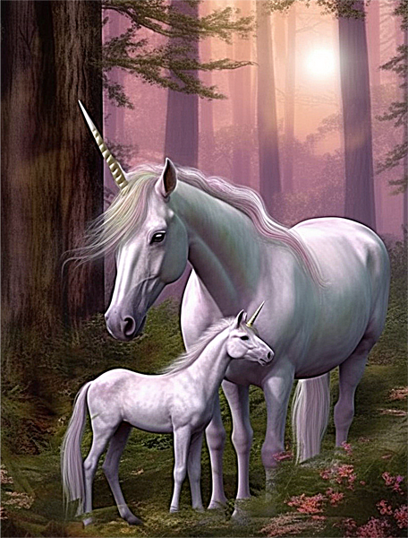 Licorne Diy Kits Acrylique Peintures Par Numéros Pour Adulte Enfant MJ1664