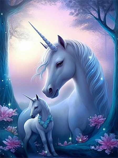 Licorne Diy Kits Acrylique Peintures Par Numéros Pour Adulte Enfant MJ1665