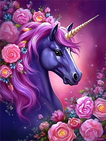 Licorne Diy Kits Acrylique Peintures Par Numéros Pour Adulte Enfant MJ1668