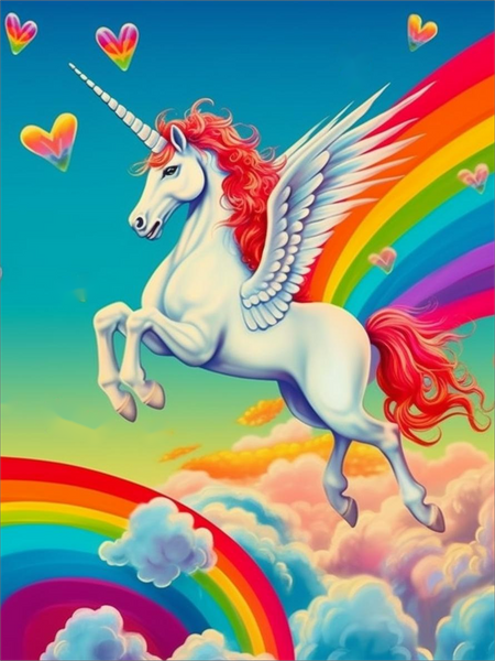 Licorne Diy Kits Acrylique Peintures Par Numéros Pour Adulte Enfant MJ1670