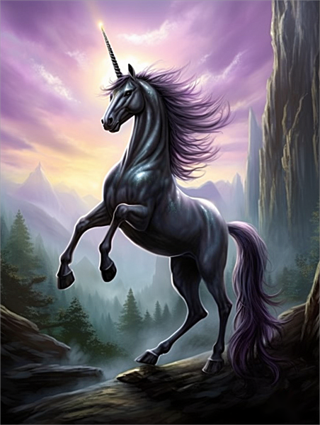 Licorne Diy Kits Acrylique Peintures Par Numéros Pour Adulte Enfant MJ1671