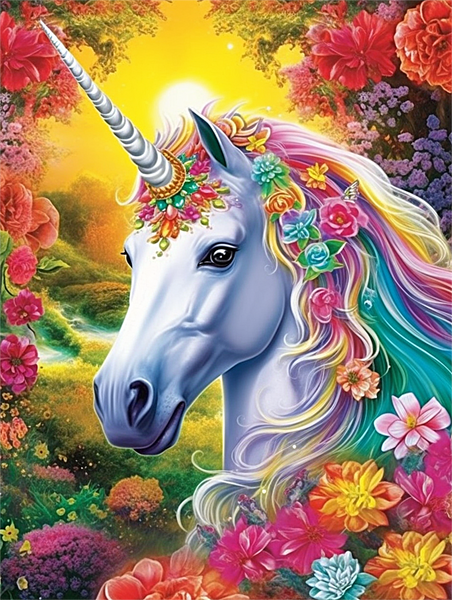 Licorne Diy Kits Acrylique Peintures Par Numéros Pour Adulte Enfant MJ1672