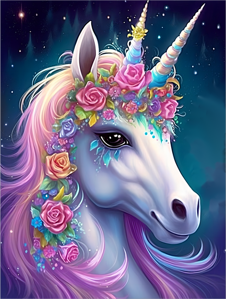 Licorne Diy Kits Acrylique Peintures Par Numéros Pour Adulte Enfant MJ1674