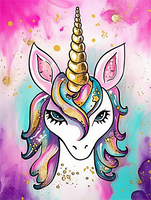 Licorne Diy Kits Acrylique Peintures Par Numéros Pour Adulte Enfant MJ1675