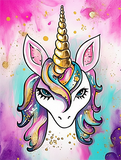 Licorne Diy Kits Acrylique Peintures Par Numéros Pour Adulte Enfant MJ1675