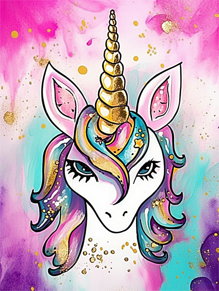 Licorne Diy Kits Acrylique Peintures Par Numéros Pour Adulte Enfant MJ1675