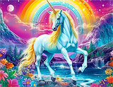 Licorne Diy Kits Acrylique Peintures Par Numéros Pour Adulte Enfant MJ1677